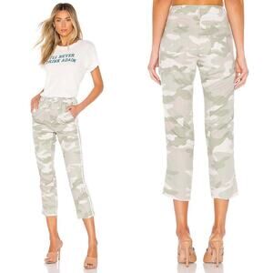 Mother x REVOLVE Camo Desert Print Shaker Mid Rise Crop Fray Hem Pants Size 25